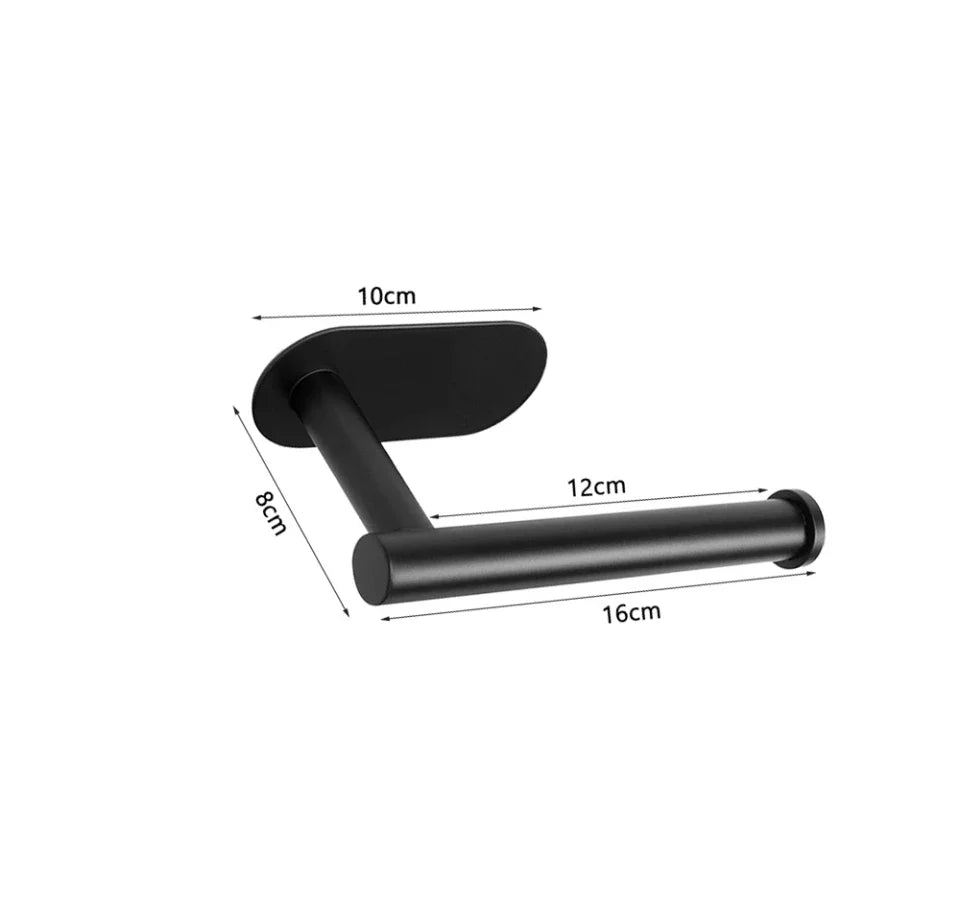 No Punching Wall Mounted Toilet Paper Holder Rustproof Anticorrosion Stainless Steel Bathroom Kitchen Roll Paper Toilet Holder