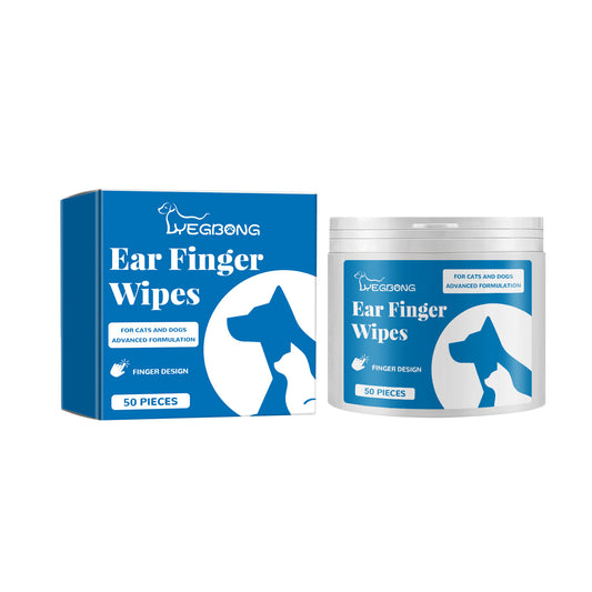 Yegbong Pet Ear Cleaning Finger Wipes, 50 Count
