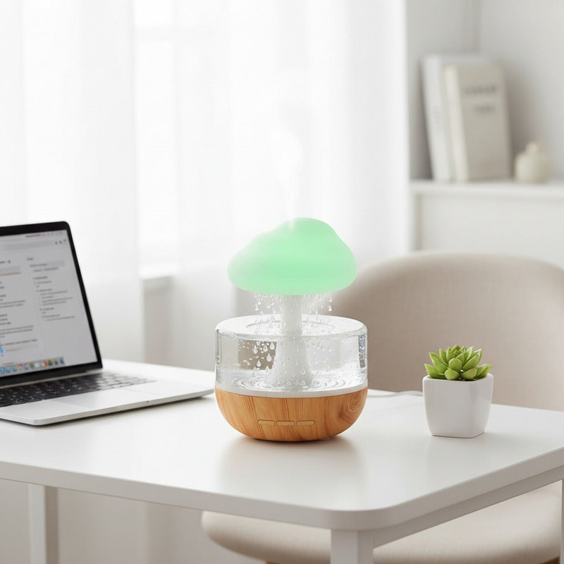 Raining Cloud Humidifier with 7-Color Night Light & Aromatherapy Diffuser