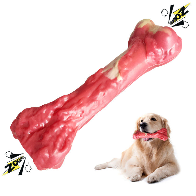 Rubber Dog Chew Bone – Bite-Resistant Molar Toy for Happy, Healthy Dogs