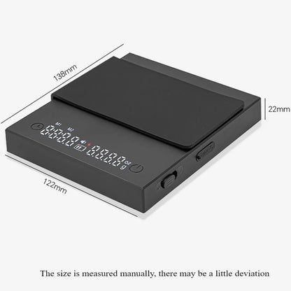 Kitchen Digital Coffee Scale 2Kg/0.1G Rechargeable Espresso Scale High Precision Cycle Electronic Scale Home Barista Accessories