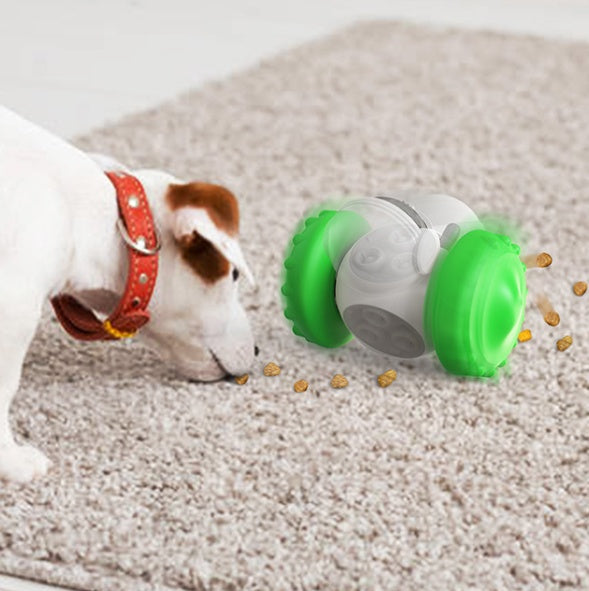 Self-balancing interactive feeder toy for cats and dogs — top view