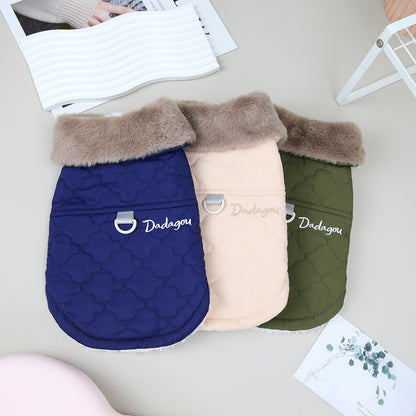 Cozy Cotton Dog Vest – Warm Autumn & Winter Coat for Small Dogs