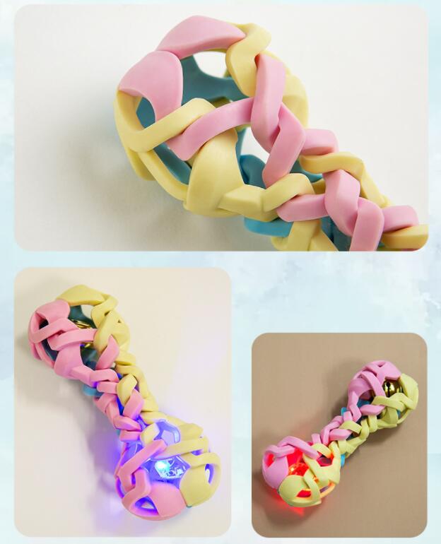 Macaron Dog Toy – Sound & Light Interactive Play for Dogs