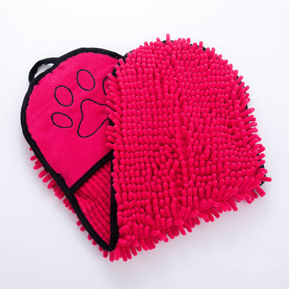 Absorbent Chenille Pet Towel for Cats & Dogs