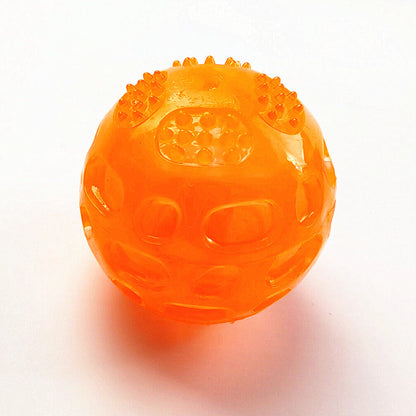 Waterproof Squeak Ball Toy for Dogs - Orange & Blue