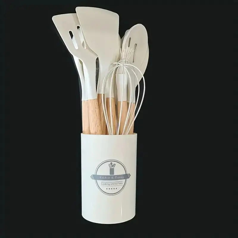 12PCS Silicone Cookware Set Kitchen Cooking Tools Baking Tools Tableware Silicone Shovel Spoon Scraper Kitchen Accessories
