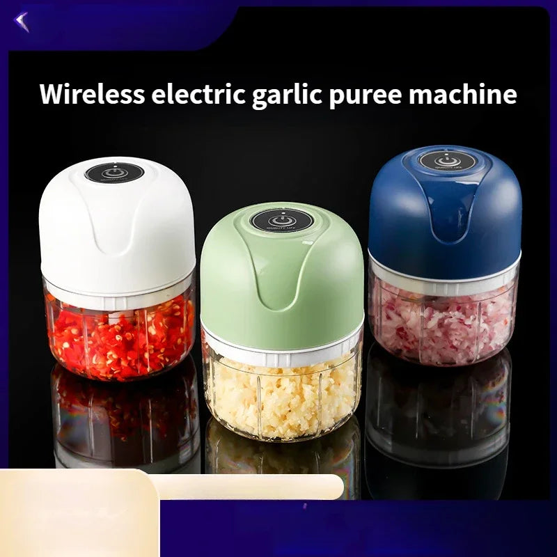 Electric Mini Kitchen Garlic Paste Mixer Baby Food Meat Grinder Home Multi-Functional Garlic Crusher