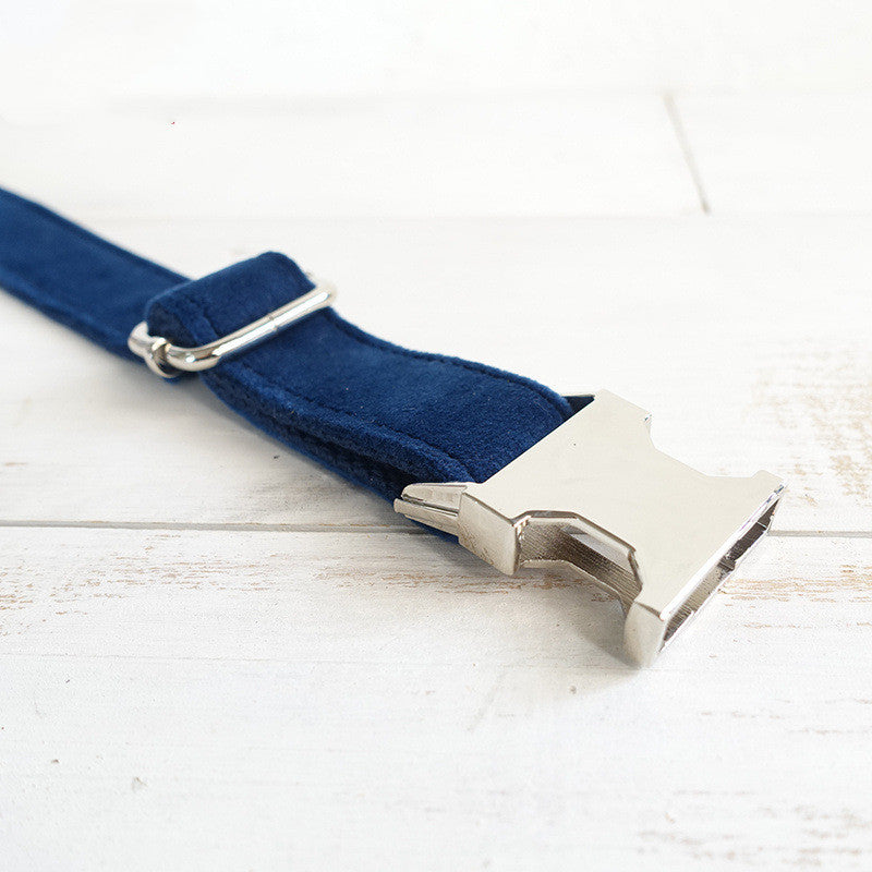 Navy Blue Adjustable Dog Collar