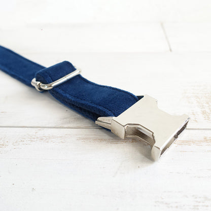 Navy Blue Adjustable Dog Collar