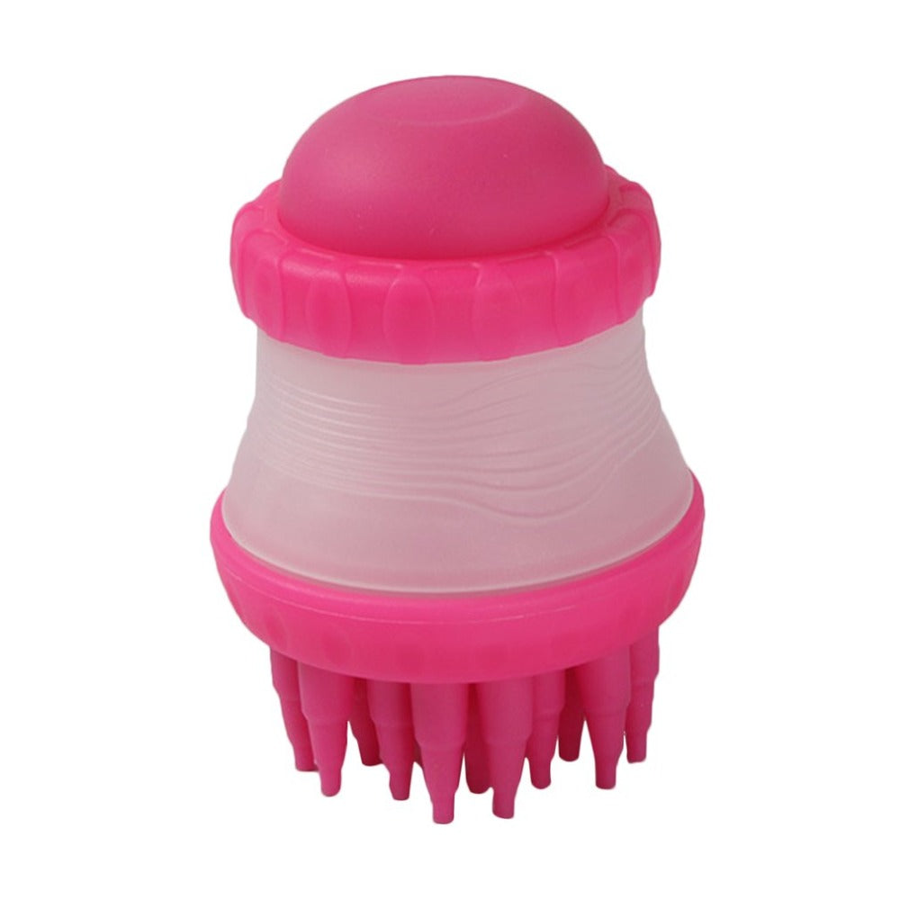 Dog Bath Brush with Massage Comb – Silicone Grooming Tool & Foot Scrubber