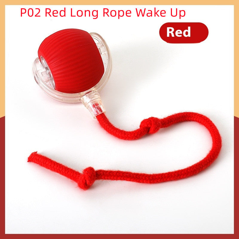 Red long rope wake-up device on a white background with text indicating product details.