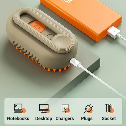 USB Rechargeable Pet Grooming Brush with Mist