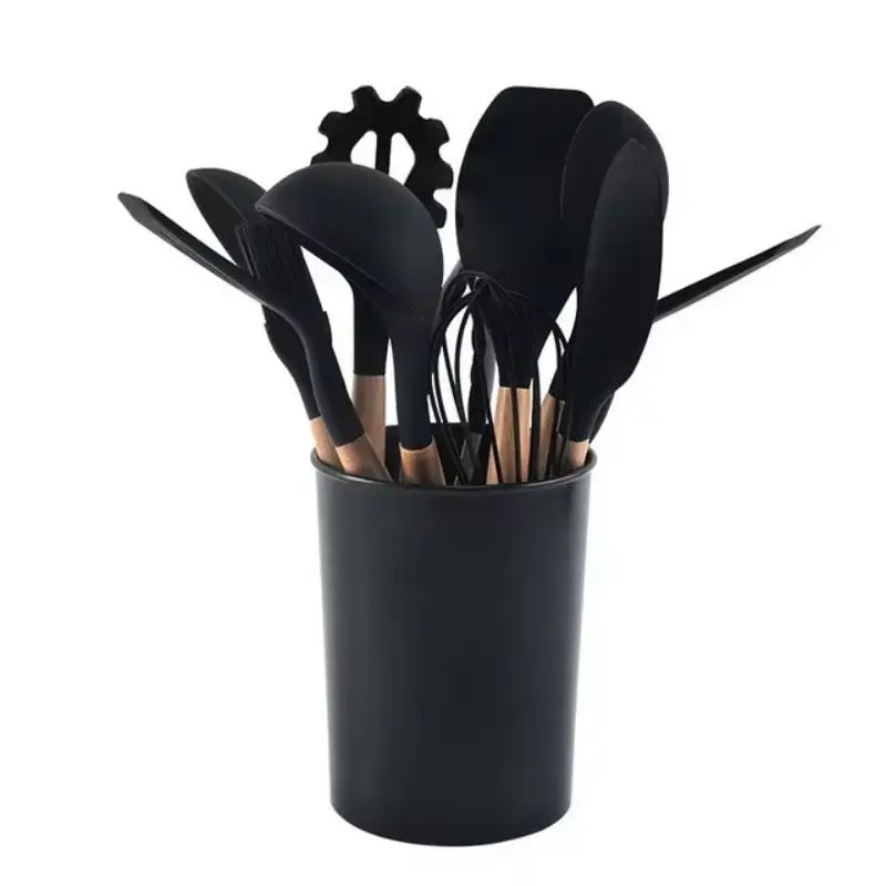 12PCS Silicone Cookware Set Kitchen Cooking Tools Baking Tools Tableware Silicone Shovel Spoon Scraper Kitchen Accessories