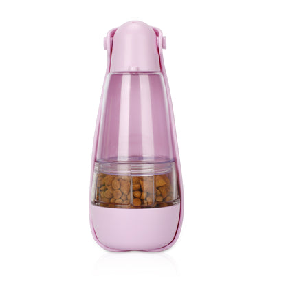 2-in-1 Pet Water & Food Bottle – Portable Travel Cup for Dogs & Cats