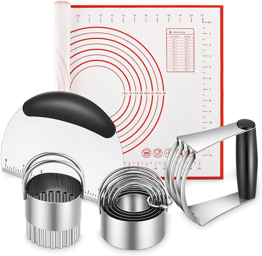 Pastry Cutter, Biscuit Cutter, Dough Scraper, Pastry Blender, Baking Mats