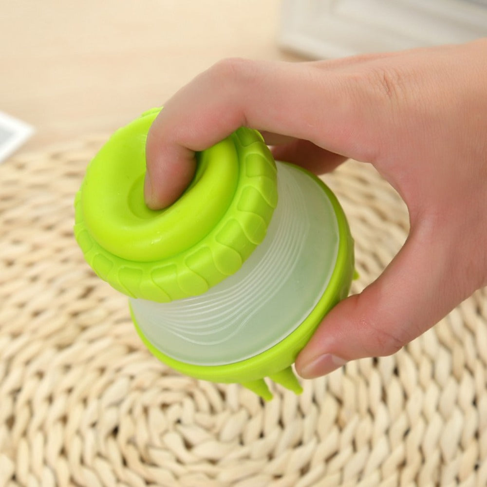 Dog Bath Brush with Massage Comb – Silicone Grooming Tool & Foot Scrubber