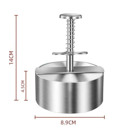 Hamburger Patty Maker Press 304 Stainless Steel Non-Stick round Manual Rice Ball Mold Thickness Adjusted Kitchen Beef BBQ Tools