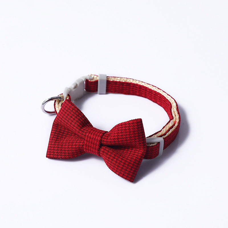 Adjustable Bow Pet Collar – Stylish & Comfortable for Cats & Small Dogs