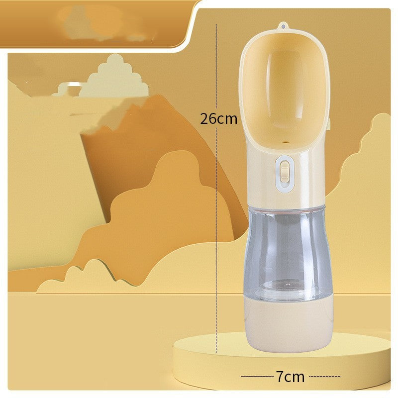  Pet water bottle with food storage — ideal for long trips and hikes