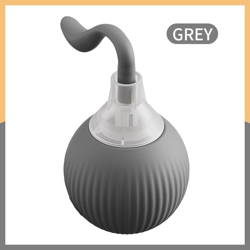 Gray bulb with a curved neck on a light gray background