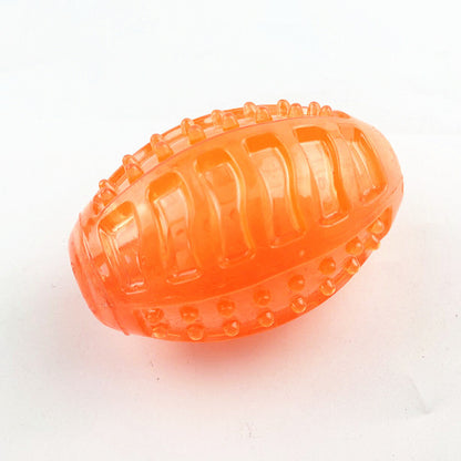Waterproof Squeak Ball Toy for Dogs - Orange & Blue