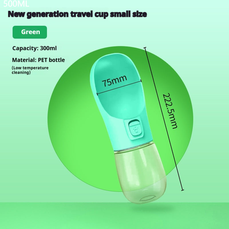 Leak-proof pet water bottle with silicone drinking tray