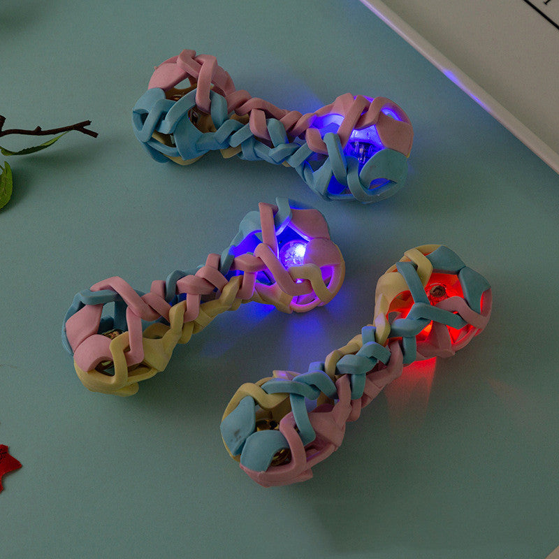 Macaron Dog Toy – Sound & Light Interactive Play for Dogs