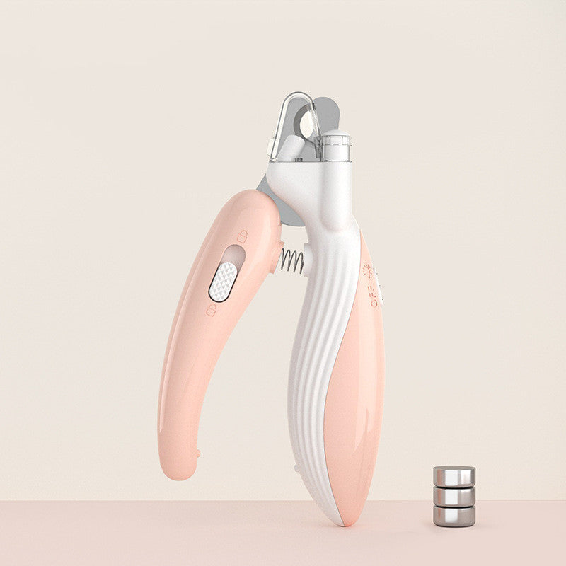 Pink and white electronic device on a beige background