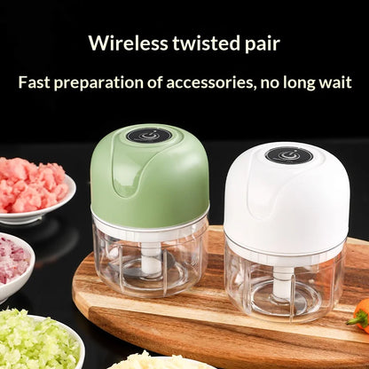Electric Mini Kitchen Garlic Paste Mixer Baby Food Meat Grinder Home Multi-Functional Garlic Crusher