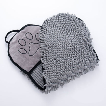 Absorbent Chenille Pet Towel for Cats & Dogs
