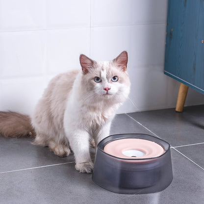 Splash-Proof Pet Water Bowl – No-Mess Floating Plate Design for Dogs & Cats
