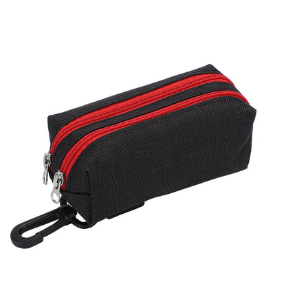 Double-Zipper Dog Walk Waste Bag Pouch