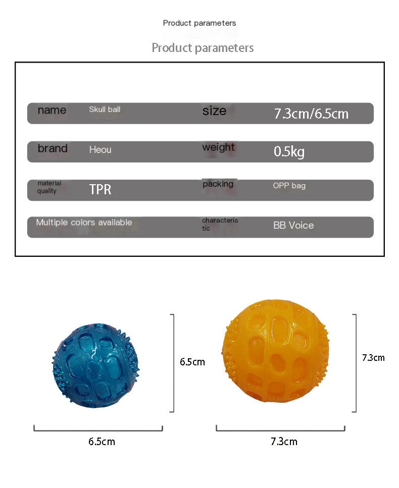 Textured Rubber Chew Ball for Puppies