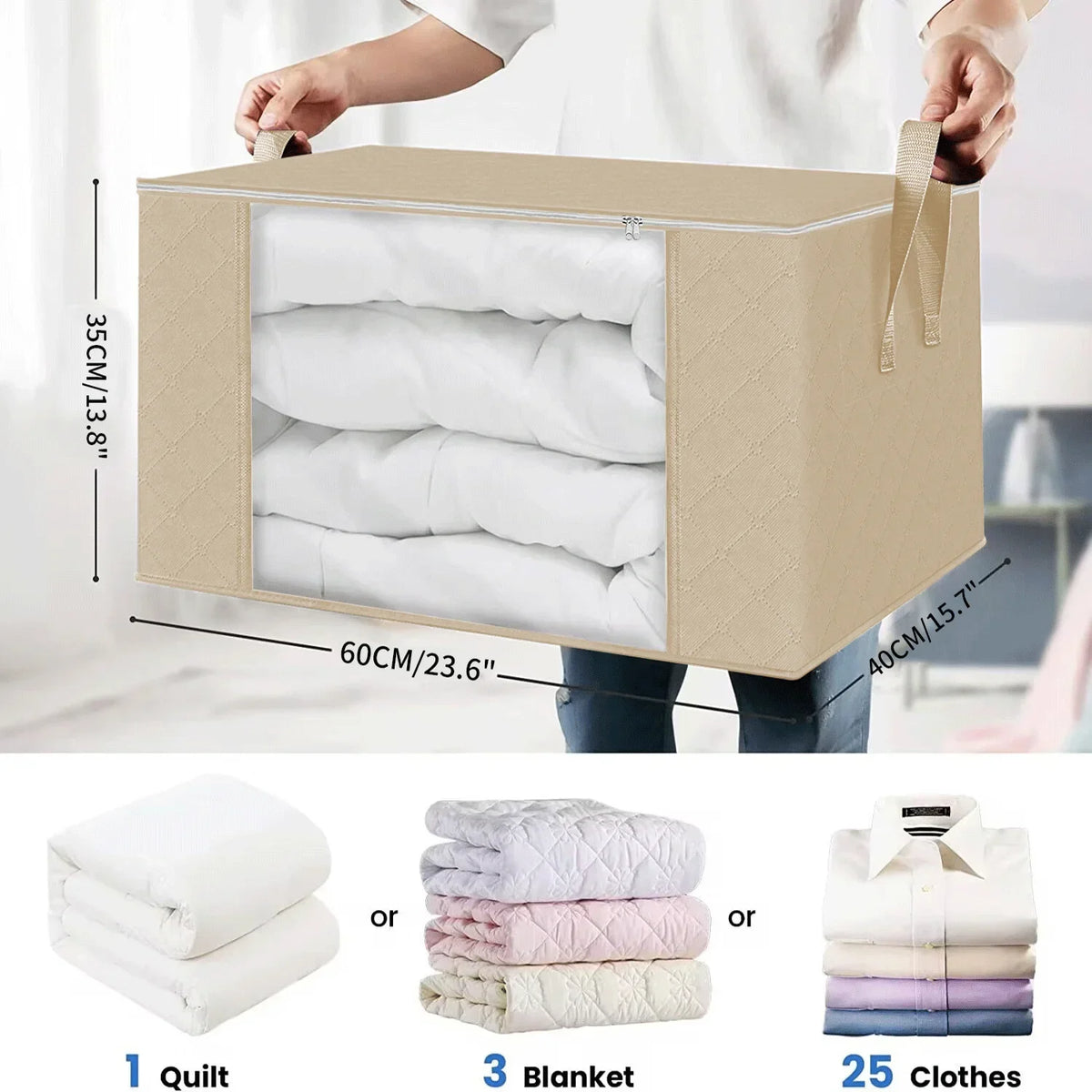 Quilt Storage Bag, Clothing Sorting Bag, Moving and Organizing Household Bedding Storage Box, Supplies