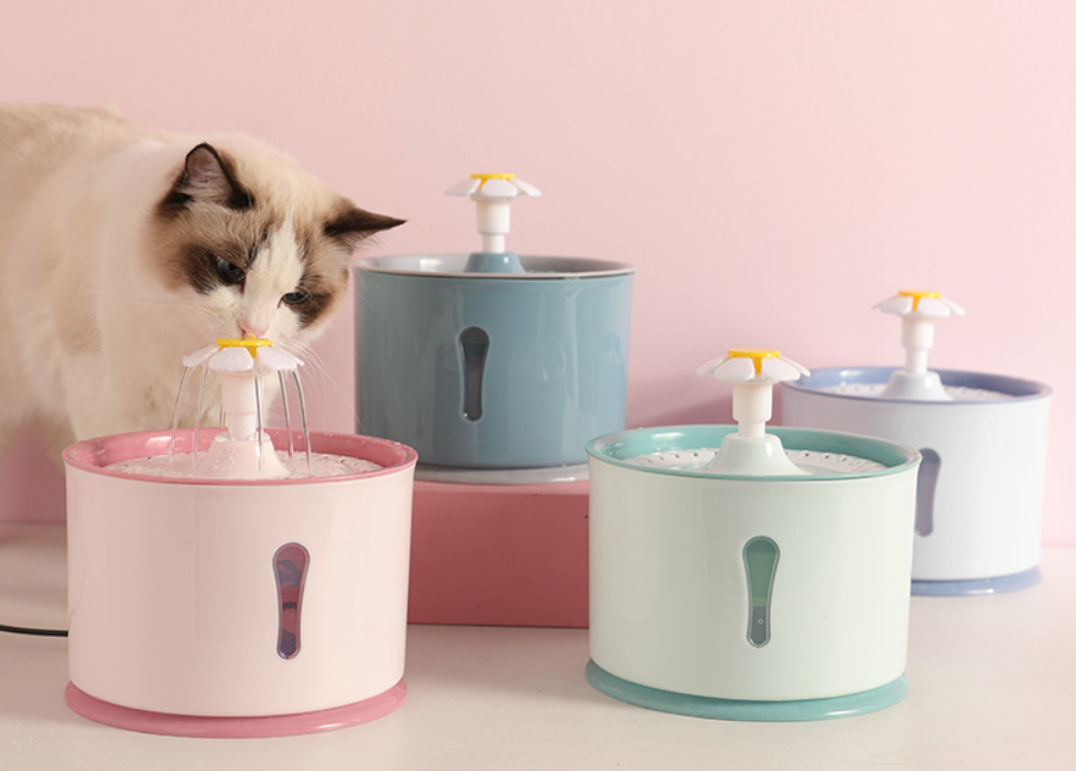 Filtered Pet Water Fountain for Cats & Dogs