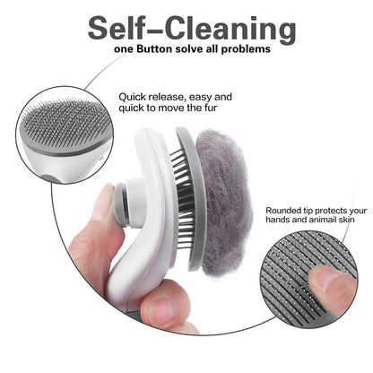 Cat & Dog Grooming Brush for Long-Haired Pets