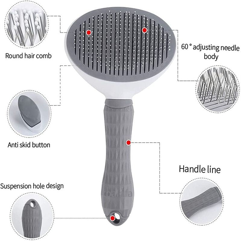 Cat & Dog Grooming Brush for Long-Haired Pets