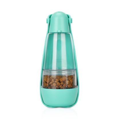 2-in-1 Pet Water & Food Bottle – Portable Travel Cup for Dogs & Cats