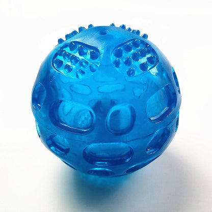 Waterproof Squeak Ball Toy for Dogs - Orange & Blue