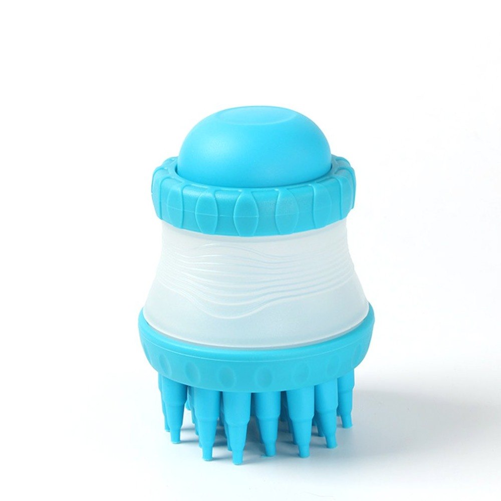 Dog Bath Brush with Massage Comb – Silicone Grooming Tool & Foot Scrubber