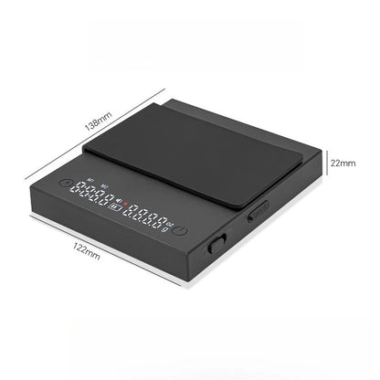 Kitchen Digital Coffee Scale 2Kg/0.1G Rechargeable Espresso Scale High Precision Cycle Electronic Scale Home Barista Accessories