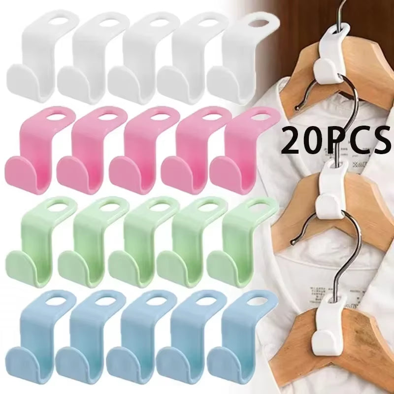 Mini Hanger for Wardrobe Connector Hangers save Wardrobe Space Hook up Cascading Plastic Coat Organizer Clothing Storage Home
