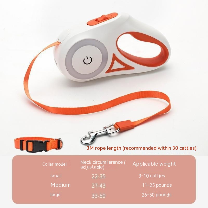 LED Retractable Dog Leash – 3m & 5m
