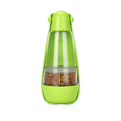 2-in-1 Pet Water & Food Bottle – Portable Travel Cup for Dogs & Cats