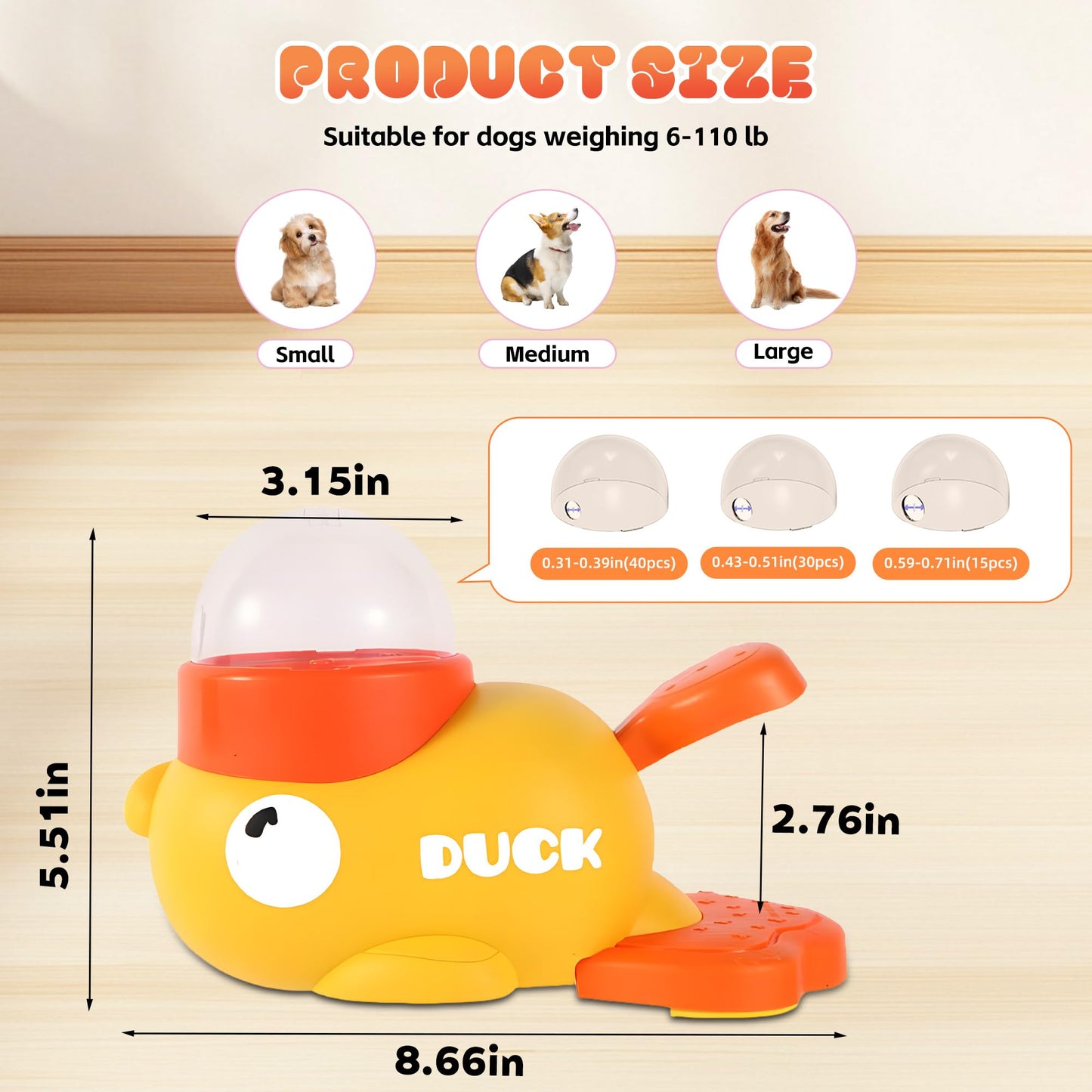 Duck Shape Dog Treat Dispenser