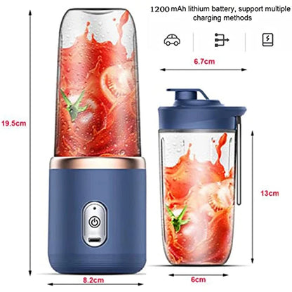 Portable Juicer Blender 400Ml Electric Fruit Juicer USB Charging Lemon Orange Fruit Juicing Cup Smoothie Blender Machine
