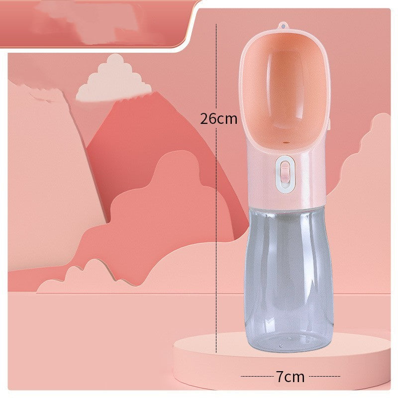 Pet travel water bottle dimensions and size reference