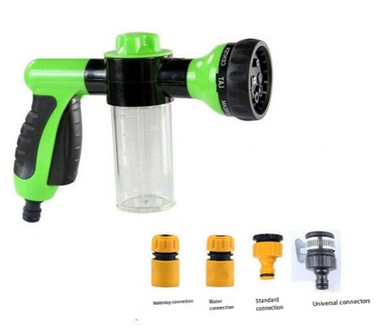Outdoor Dog Wash Sprayer Kit – 8-Mode Hose Attachment with Soap Dispenser