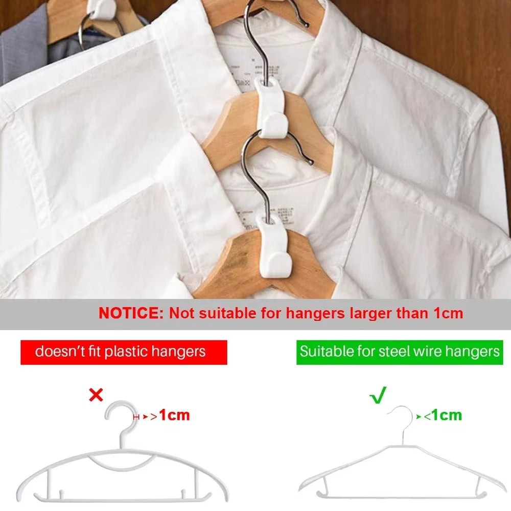 Mini Hanger for Wardrobe Connector Hangers save Wardrobe Space Hook up Cascading Plastic Coat Organizer Clothing Storage Home